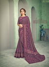 MAUVE Colour Latest Designer Fancy Party Wear Resham And Sequins Embroidery Heavy Silk Saree Collection 11613